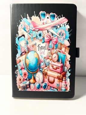 Travel Girl A5 Hardcover Journal Notebook | Pink Travel Notebook